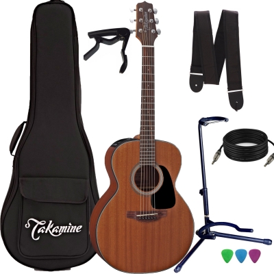 Violão Elétrico Takamine GX11 ME MGS & TP4T Com Capa + Suporte + Cabo + Capotraste + Alça