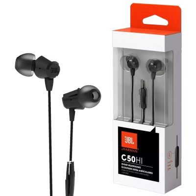 Fone de Ouvido IN-EAR JBL C50 HI Preto 