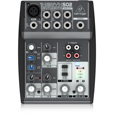 Mesa de som analogica 5 canais Behringer Xenyx 502
