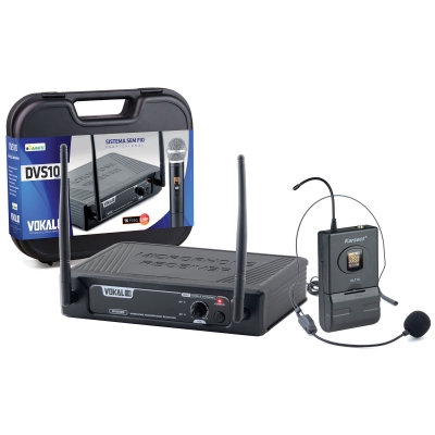 Microfone Sem Fio Vokal DVS100 SH Single Headset UHF