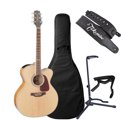 Violão Takamine Gj72 CE Natural TK40 + Capa + Suporte + Correia + Capotraste 