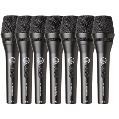 Microfone AKG P3S Perception Vocal Kit Com 7 Unidades