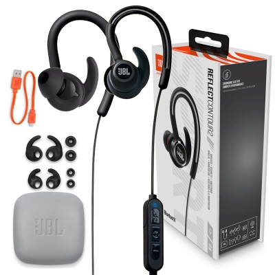 Fone JBL Reflect Contour 2 Preto Com Bluetooth