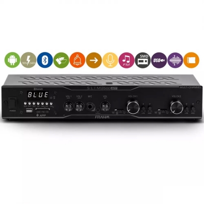 Amplificador Frahm slim 2500 app mulyi channel