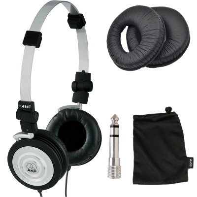 Fone de Ouvido AKG K414 Profissional com espuma extra + Adaptador P10